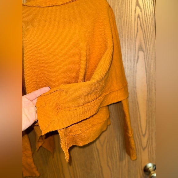 We the Free, Free People Sunbaby Mock Neck Drop Shoulder Ribbed Long Sleeve Top - Picture 5 of 12